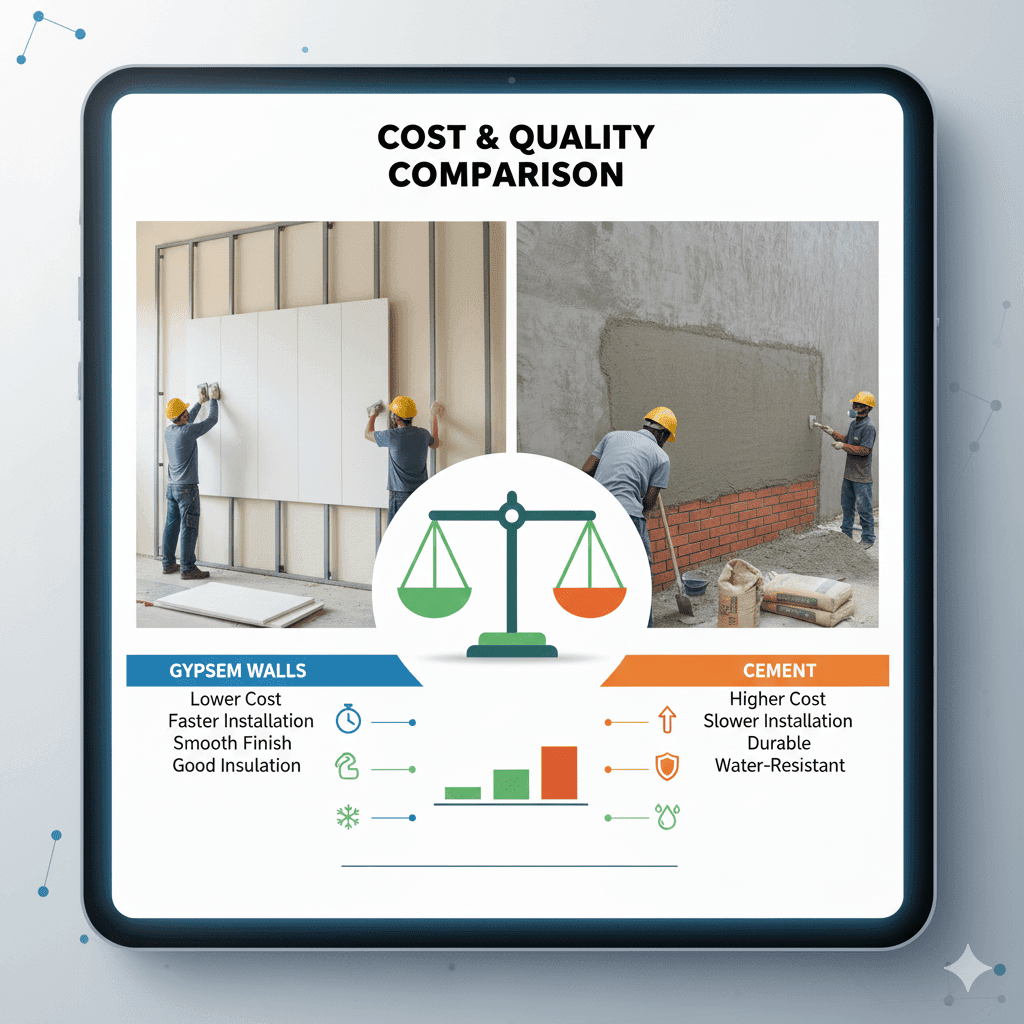 rukunlava gypsum | Gypsum Walls vs Traditional Cement Walls — Compare Cost & Quality