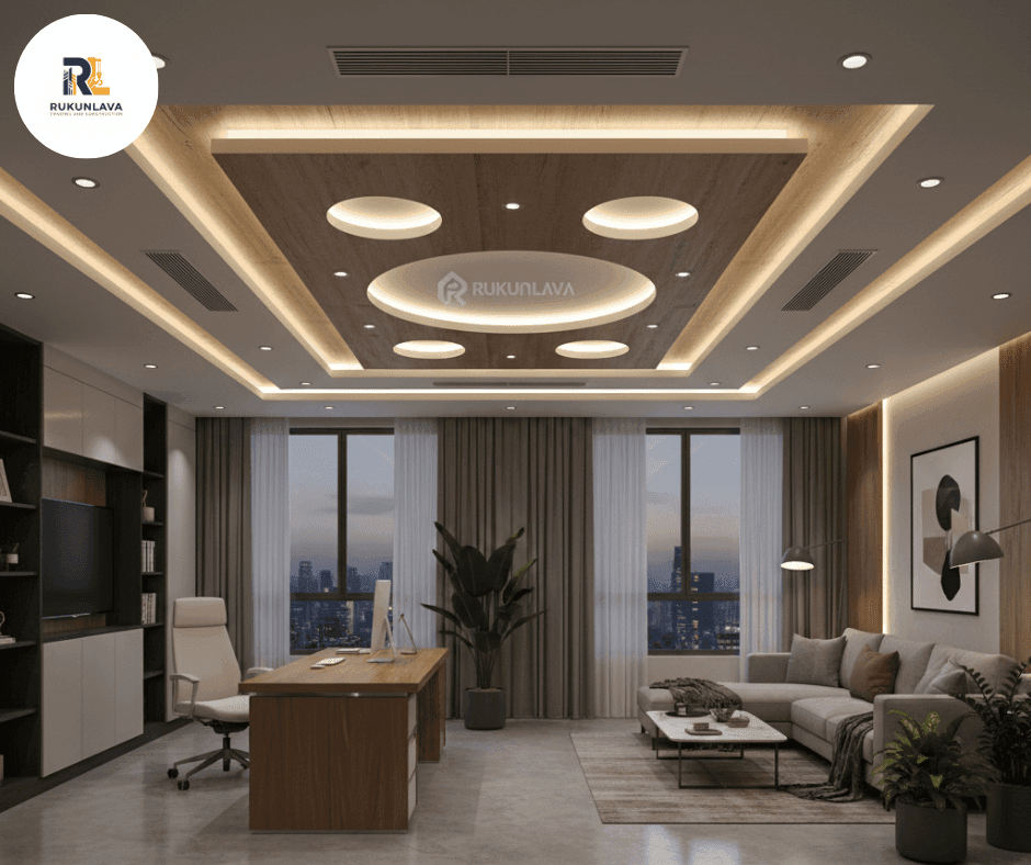 rukunlava gypsum | False Ceiling Designs Perfect for Both Offices and Homes