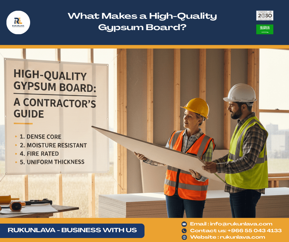 High-quality gypsum board installation on interior walls by Rukunlava contractors