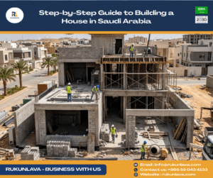 home Step by step house construction process in Saudi Arabia including foundation, structure, and finishing
