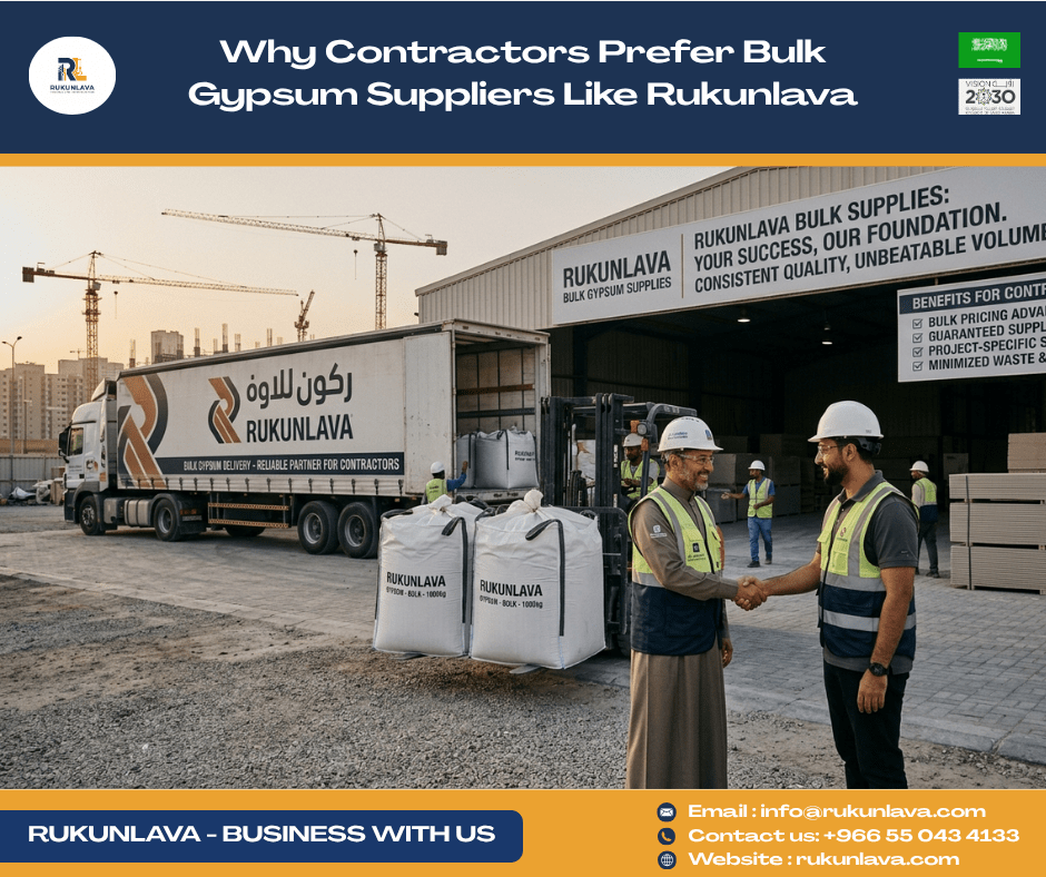 Why Contractors Prefer Bulk Gypsum Suppliers in Saudi Arabia